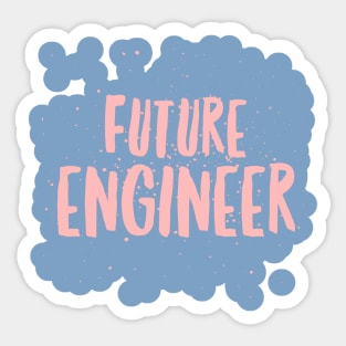 Future Engineer Girls Design Engineer Dad Pink Sticker